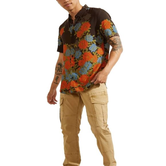 Guess Men's Eco Floral Button-Down Shirt - Picture 1 of 8